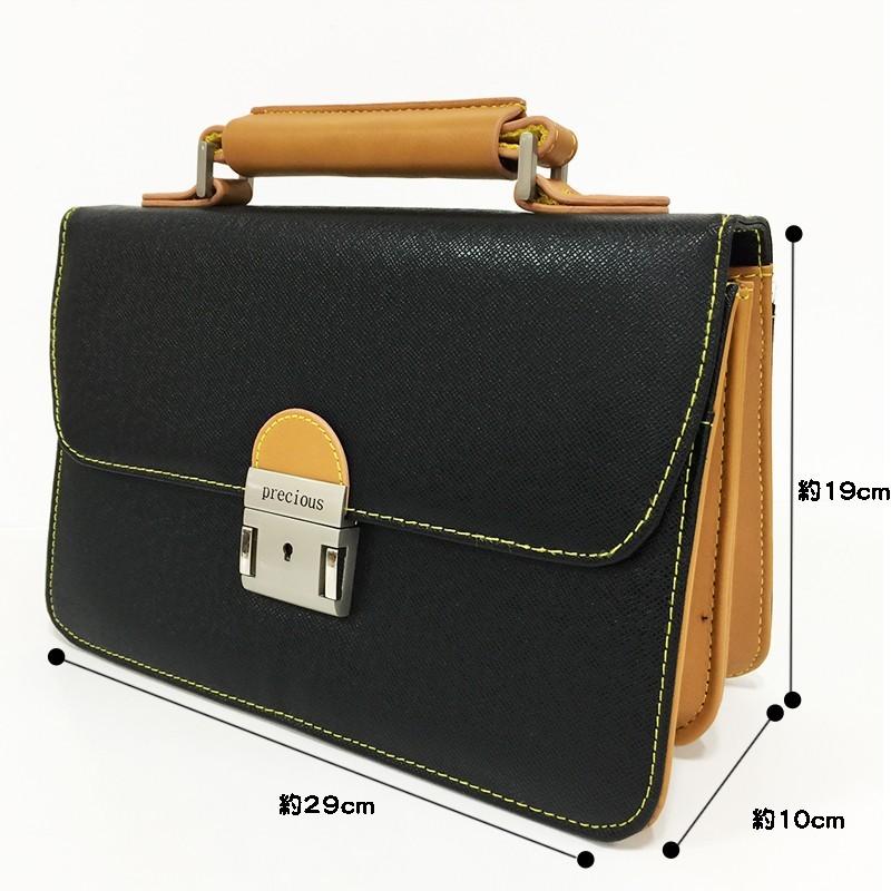 セカンドバッグ メンズ 本革風 当店限定 IN-1602 フェイクレザー