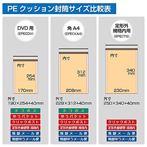 キングコーポレーション クッション封筒 PE 耐水タイプ DVD用 25枚入 EPECDV｜domarushop｜02