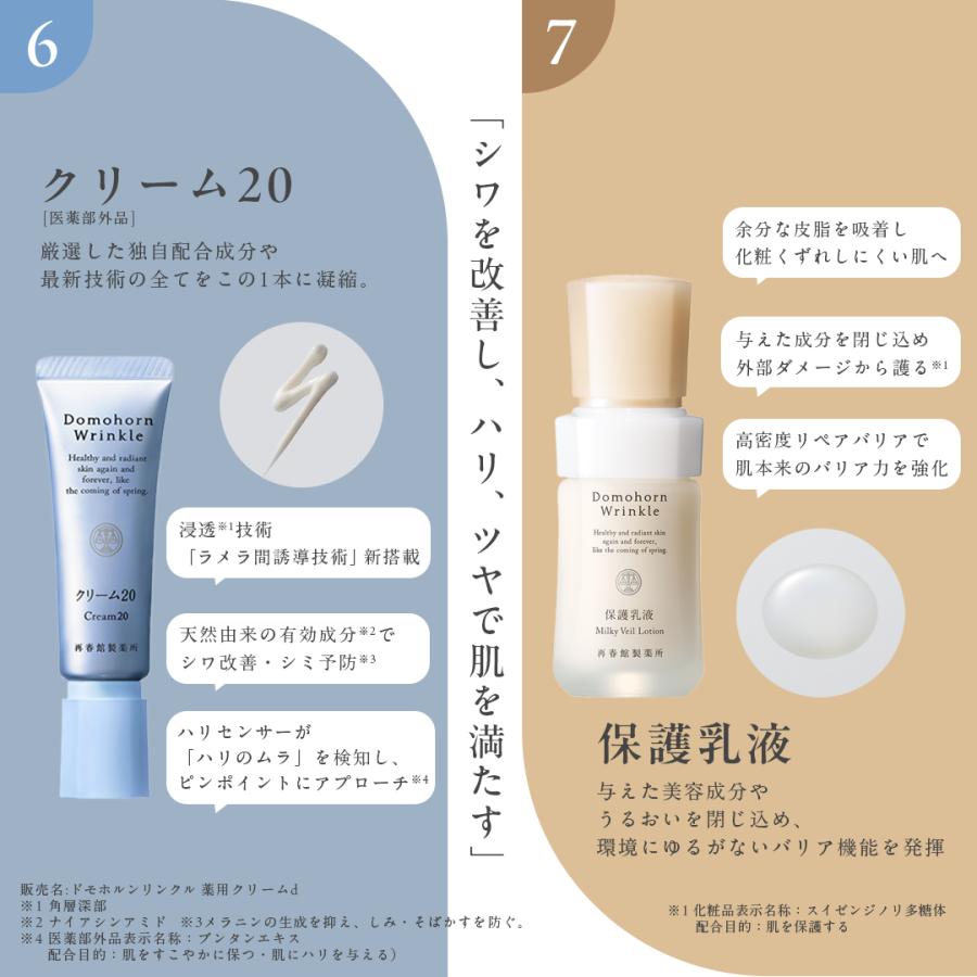 ドモホルンリンクル（Domohorn Wrinkle） 公式 8点ハーフセット 約1か