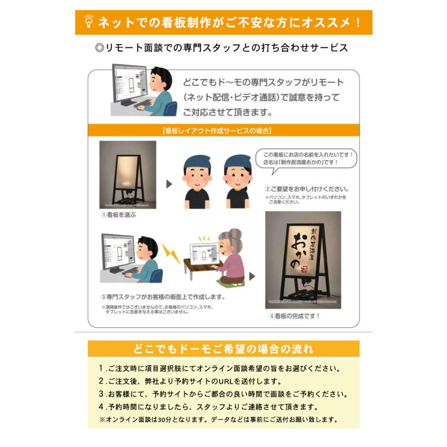 壁面埋め込みディスプレイ行灯　看板 制作品　3台セット 壁面行灯 和紙柄雲龍ボード KU4040 おまかせセット 店舗用 看板