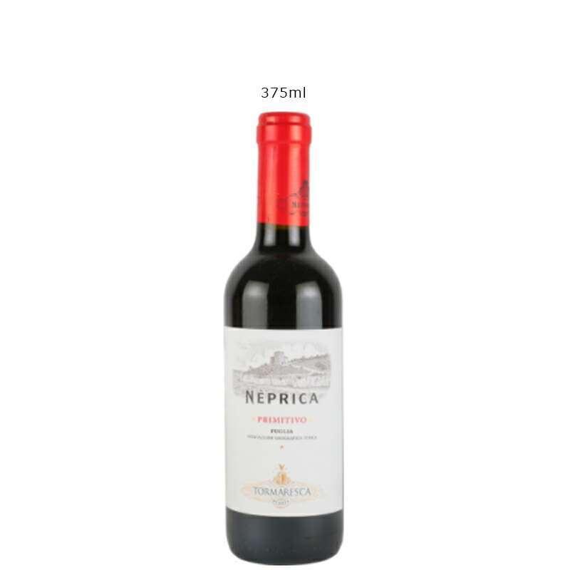 口当たりは柔らかく、しなやかな担任と骨格がある味わい送料無料 トルマレスカ ネプリカ・プリミティーヴォ・デミ 375ml×24本セット  イタリア プーリア ワインセット 赤ワイン ハーフ 辛口