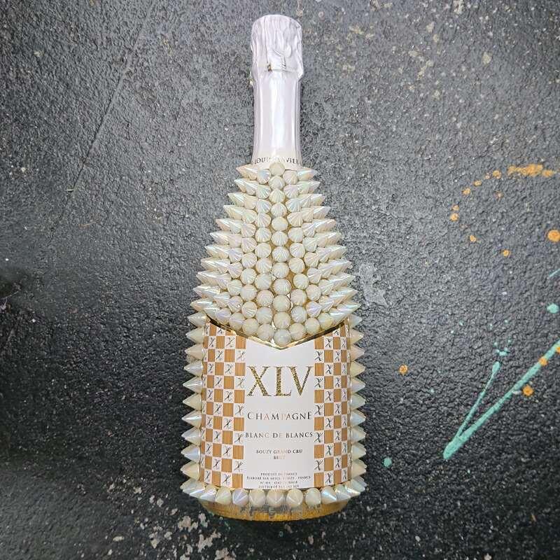 XLV ブラン ド ブラン グラン クリュ  ルミナス デコレーションボトル 750ml×３本セット[フランス  シャンパン ルイ ヴィトン トゲトゲ トゲヴィトン]｜don-online01｜02