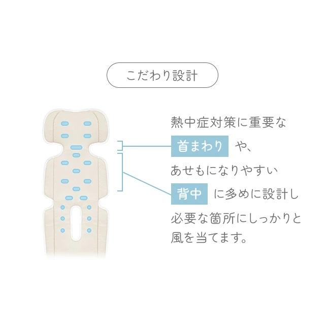 ベビーカーシート ファン付き ベビーカー シート 夏 赤ちゃん 扇風機 ファン 送風 冷却 暑さ対策 チャイルドシート ファン付きシート 洗濯可能 メッシュの画像