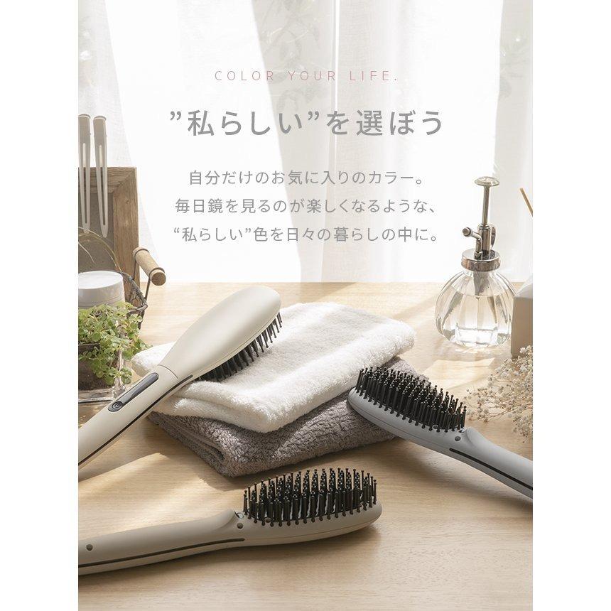 AND・DECO ヒートブラシ ストレート ヘアアイロン ブラシ