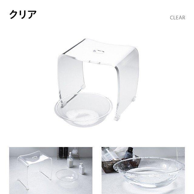 バスチェア＆ボウルセット Lサイズ アクリル おしゃれ 風呂イス 風呂椅子 バスチェアー バススツール 入浴いす 風呂桶 風呂おけ バスボール |  | 01