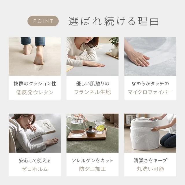 MODERN DECO（モダンデコ） ラグ 低反発 200×250 洗える 北欧 低反発
