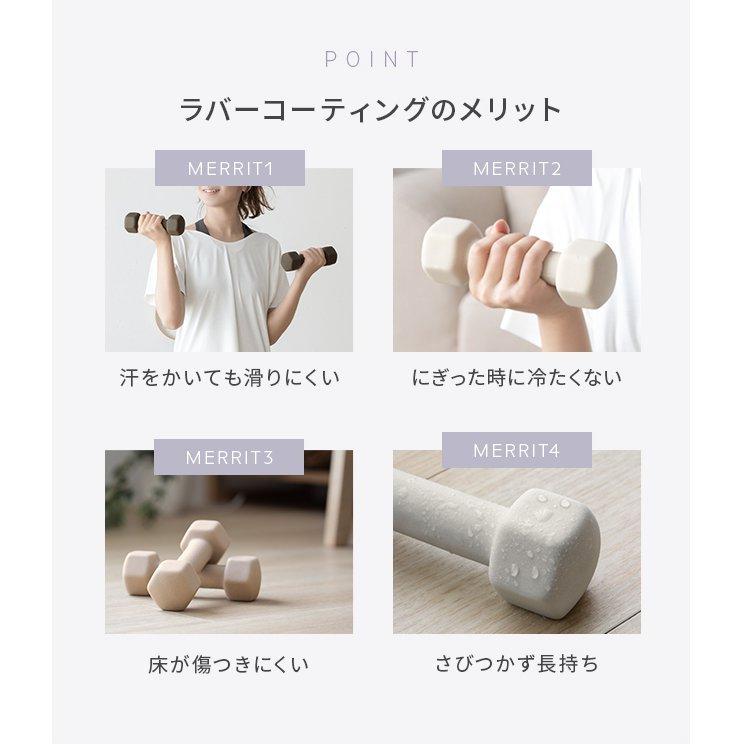 And 専門店 Deco エクササイズ女子必見 おしゃれでかわいいカラーダンベル ダンベル 1kg フィットネス 宅トレ 女性用 2個セット 筋トレ器具