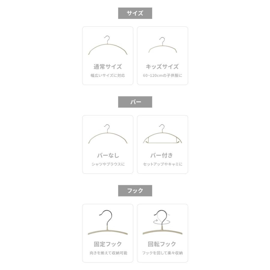本日P+4％ ハンガー すべらない アーチハンガー 100本セット 固定フック バー付き 収納 おしゃれ PVC かわいい 滑り止め アーチ 衣類ハンガー モダンデコ 爆買 | MODERN DECO | 03