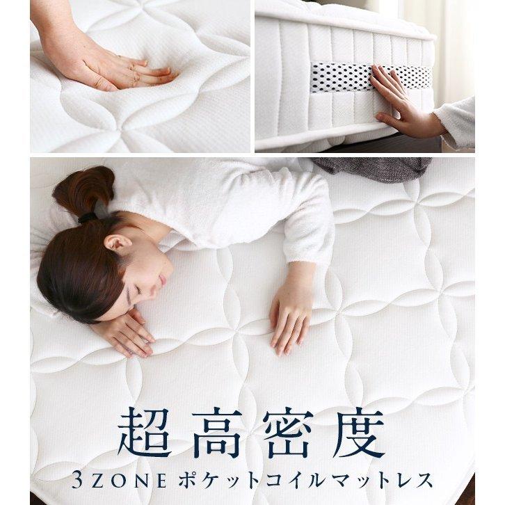 【2020年新品購入】モダンデコ セミダブル ポケットコイルマットレス MODERN DECO（モダンデコ） 超高密度 3ゾーン マットレス セミダブル