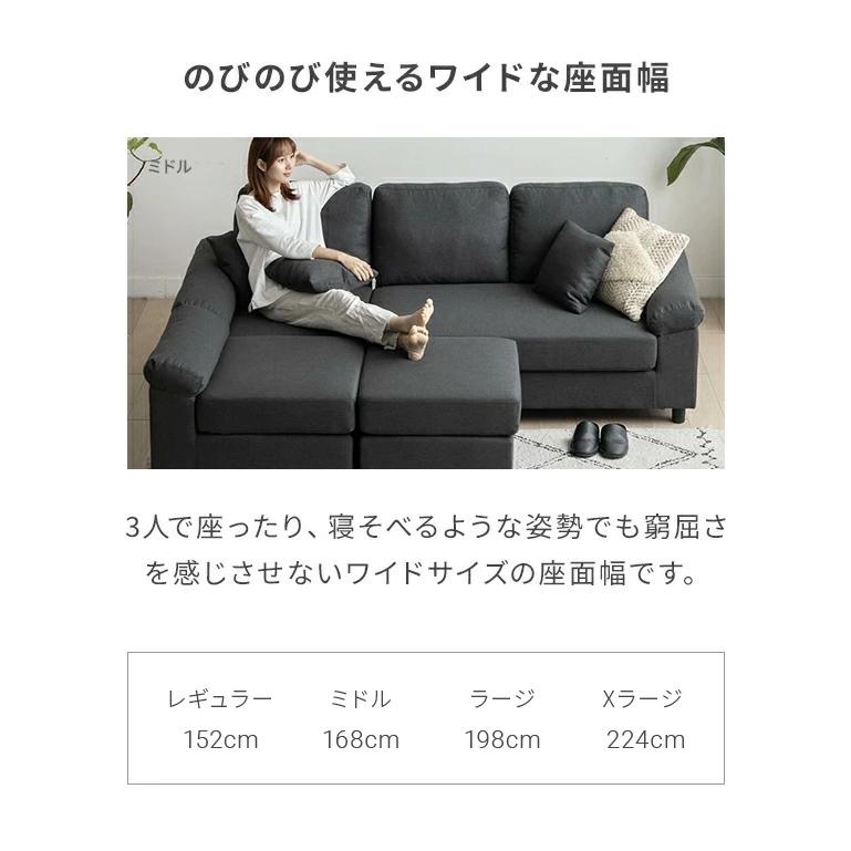 モダンデコ 2Pカウチソファー(BLACK) Amazon.co.jp: モダンデコ カウチソファー コーデュロイ 3人掛け