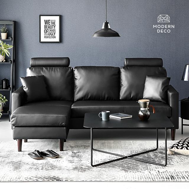 MODERN DECO ソファ ソファー 3人掛け オットマン EPUレザー L字 MODERN DECO ソファ ソファー 3人掛け オットマン EPUレザー L字