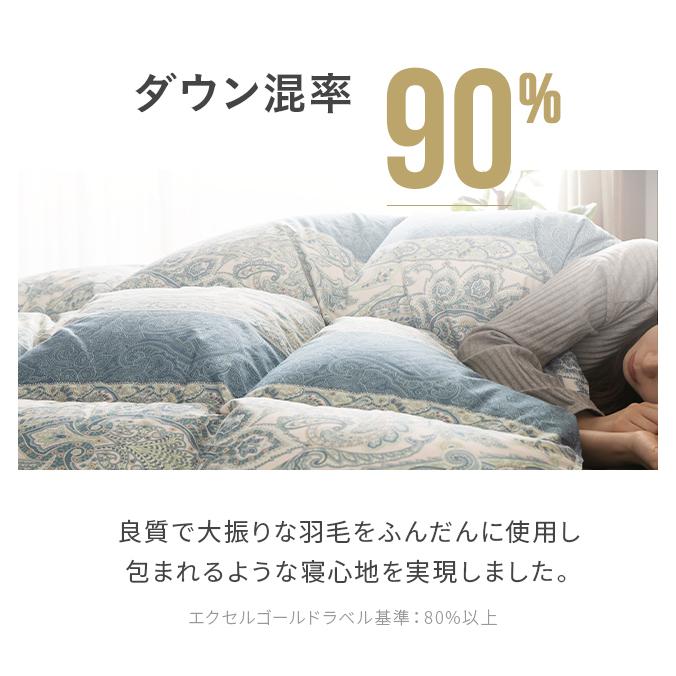 MODERN DECO 羽毛布団 シングル 掛け布団 日本製 20%増量タイプ 抗菌消 