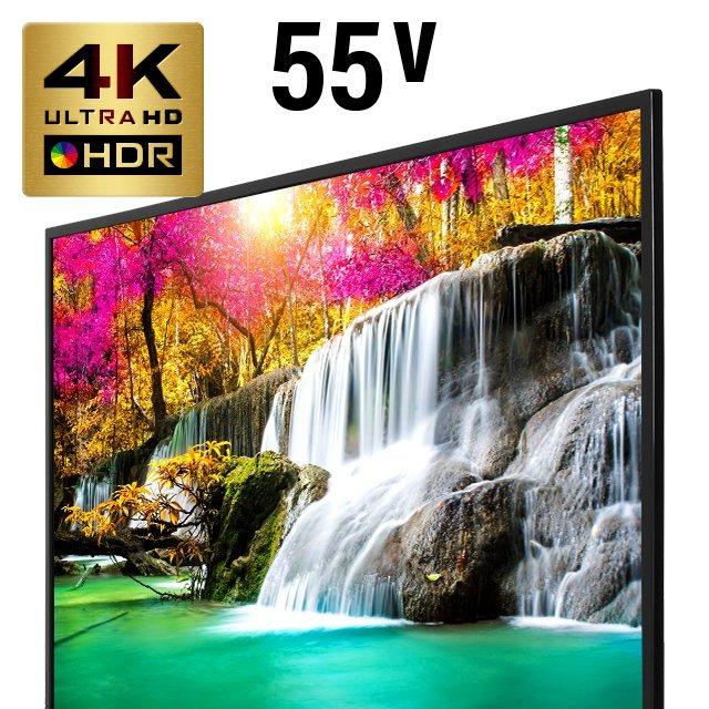 1年保証 HDR搭載 55V型 テレビ 88％以上節約 誠実 TV 4KTV 4K液晶TV 液晶TV 4K対応テレビ 外付けハードディスク録画機能付き 液晶テレビ モダンデコ 4K対応TV
