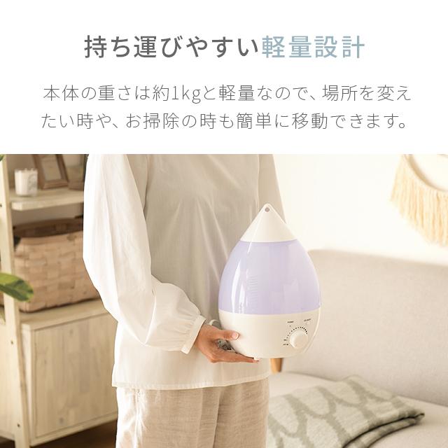 超音波加湿器のどモイスチャー￼持ち運ok￼￼新品 のどモイスチャー ｜ 日光精器株式会社