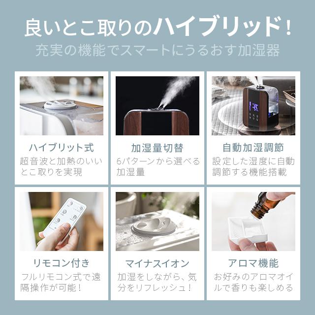 AND・DECO 加湿器 卓上加湿器 省エネ 4.4L ステンレス振動子 AND・DECO 加湿器 卓上加湿器 省エネ 4.4L ステンレス振動子