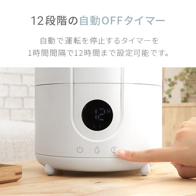 AND・DECO 加湿器 スチーム スチーム式 除菌 4L 約7畳 卓上 大容量 上