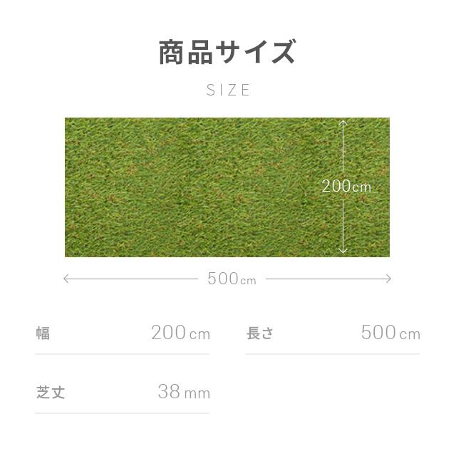 MODERN DECO（モダンデコ） 人工芝 2m×5m ロール U字ピン付き 5葉 