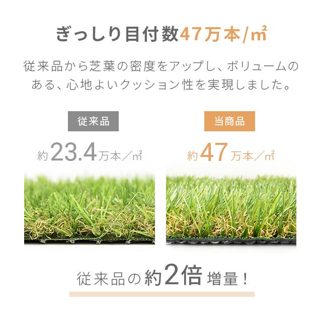 【全品P5倍 4/28】 人工芝 高密度 静電気抑制タイプ 2m×10m 芝丈20mm U字ピン46本付 diy 芝生 マット モダンデコ｜don2｜11