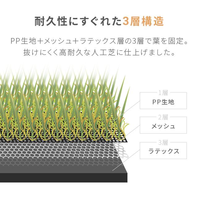 一番の人工芝 高密度タイプ 2m×10m diy 芝丈35mm マット モダンデコ U