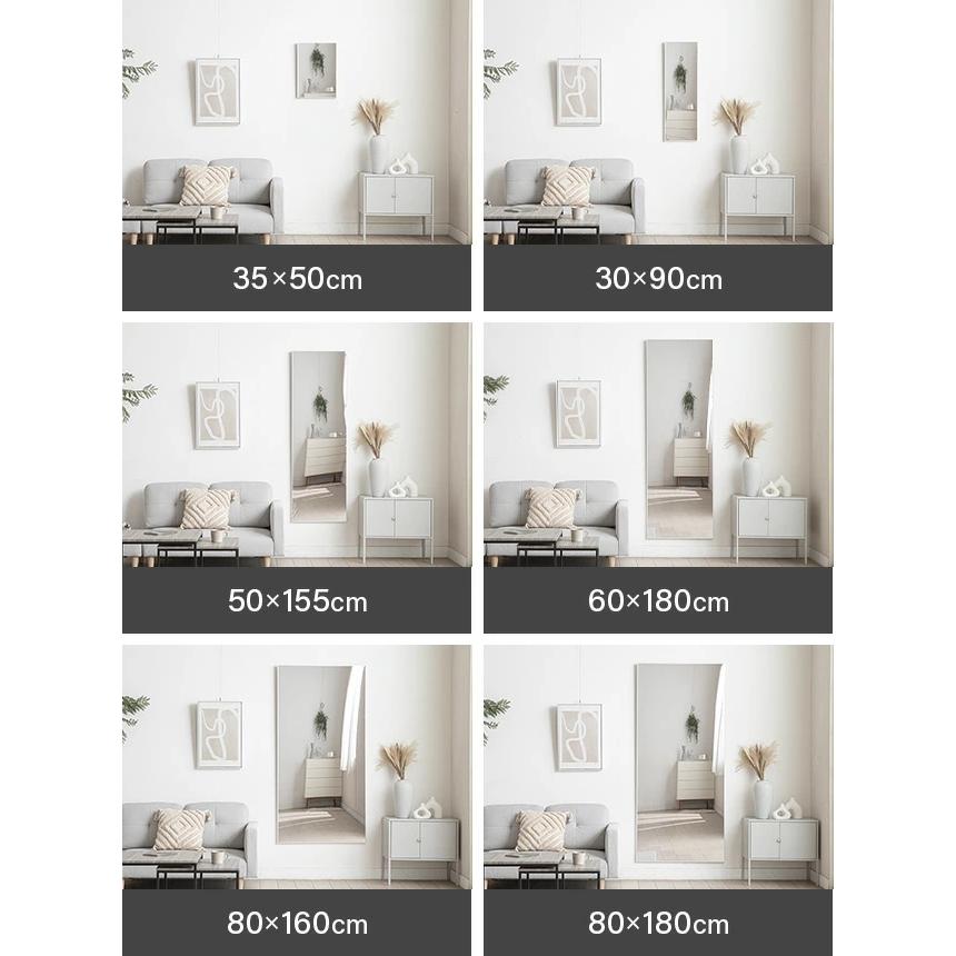 割れない鏡 割れない フィルムミラー 35×50 割れないミラー 全身鏡 超軽量 ミラー 鏡 姿見 全身 軽い 2way 壁掛け 立て掛け 壁掛けミラー おしゃれ | MODERN DECO | 03