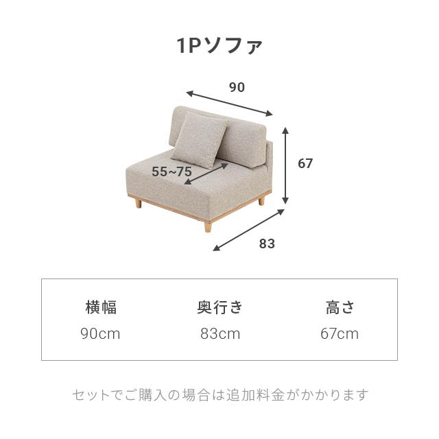 MODERN DECO（モダンデコ） ソファ ソファー 1人掛け ロータイプ 幅