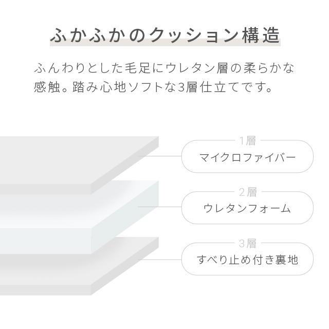 ラグ 低反発 200×200 2畳 くすみカラー 極厚 25mm 防ダニ フランネル 滑り止め付 マイクロファイバー 円形 ホットカーペット対応｜don2｜15