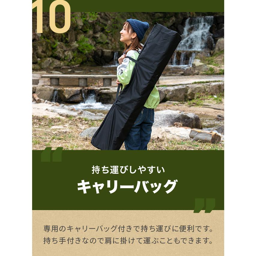 タープテント 3m ワンタッチ テント本体 軽量 簡単 おしゃれ 海 屋台 庭 日よけ 日除け UVカット 防水 アウトドア ソロキャンプ  3ヵ月保証｜don2｜20