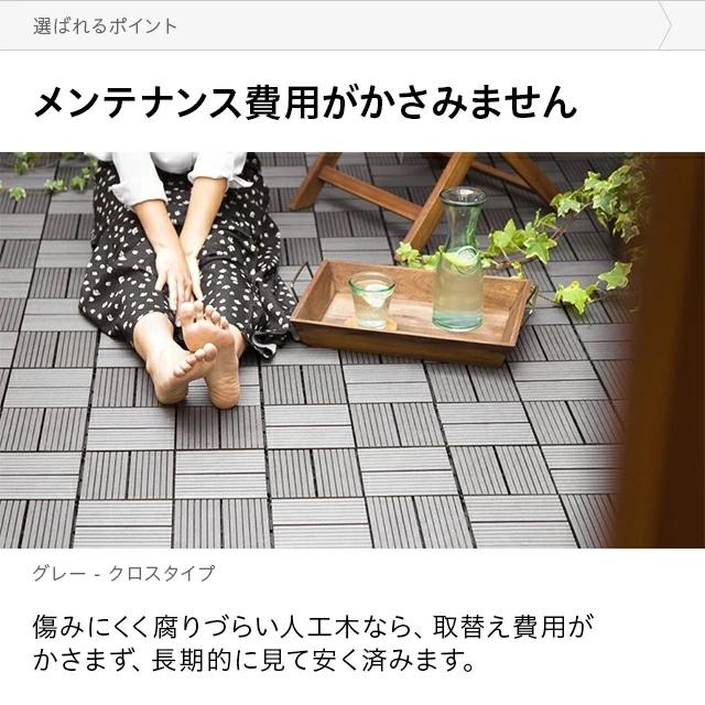MODERN DECO ウッドパネル ウッドタイル ベランダ 庭 27枚セット 人工 