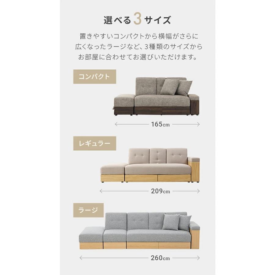 モダンデコ　収納付き多機能ソファ　2人がけソファ　209cmサイズ MODERN DECO（モダンデコ） ソファー 2人掛け ソファーベット ペット