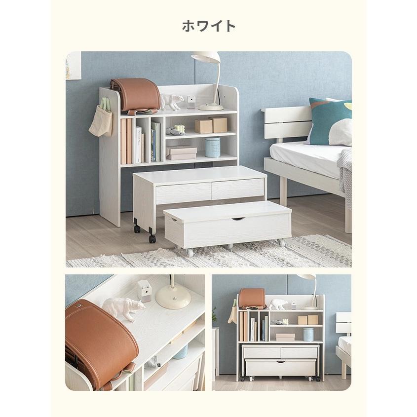 学習机 キッズデスク ランドセルラック 学習デスク ラック 収納 テーブル デスク ベンチ キッズ リビング学習 キャスター付き おもちゃ収納 コンパクト | MODERN DECO | 17