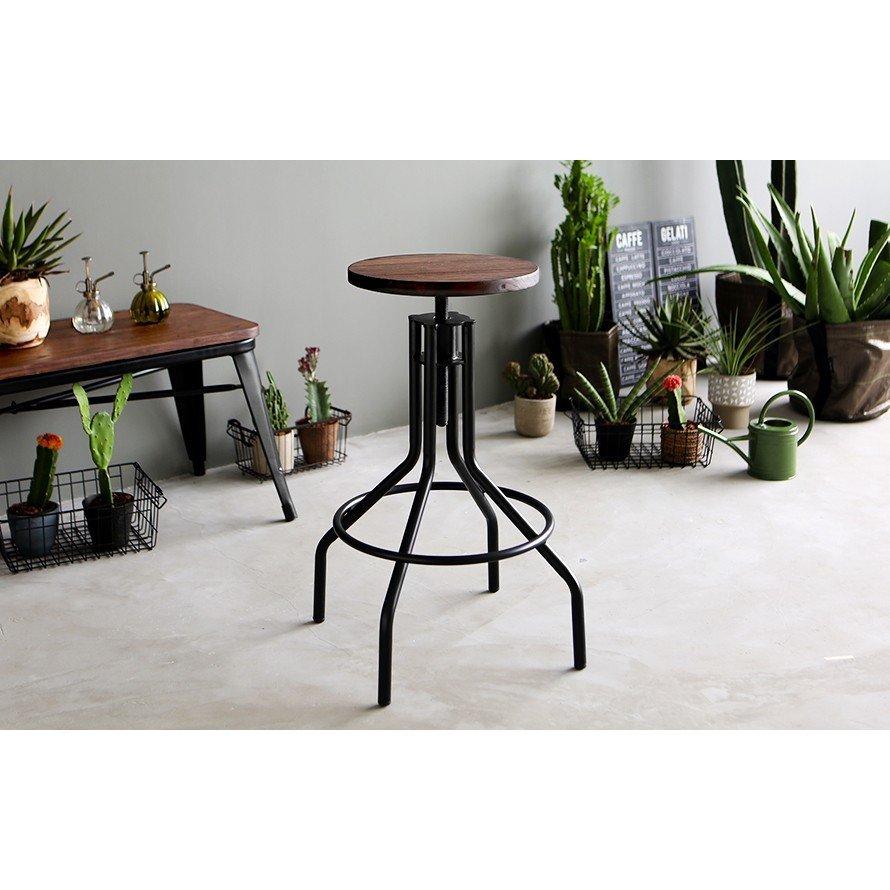 チェア カウンターチェア 昇降式 ハイタイプ 高め イス 椅子 sanctum 木製 無垢材 ヴィンテージ おしゃれ 男前インテリア 男前家具 | MODERN DECO | 13