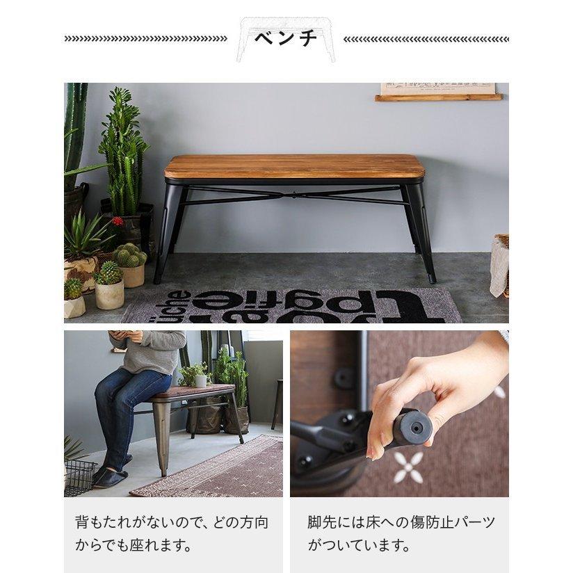 ダイニングテーブルセット 4人掛け テーブル チェア ベンチ 4点セット sanctum 木製 無垢材 ヴィンテージ おしゃれ 男前インテリア | MODERN DECO | 18