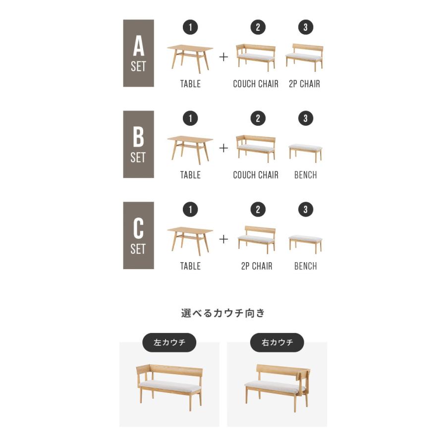 ダイニングソファ ダイニングテーブルセット 3点セット ダイニングテーブル 北欧 ソファ 4人掛け Aセットの画像