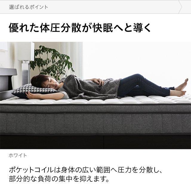 極厚25cm マットレス ダブル ポケットコイル 体圧分散 高密度ウレタン MODERN DECO（モダンデコ） 超極厚 25cm ポケットコイル マットレス
