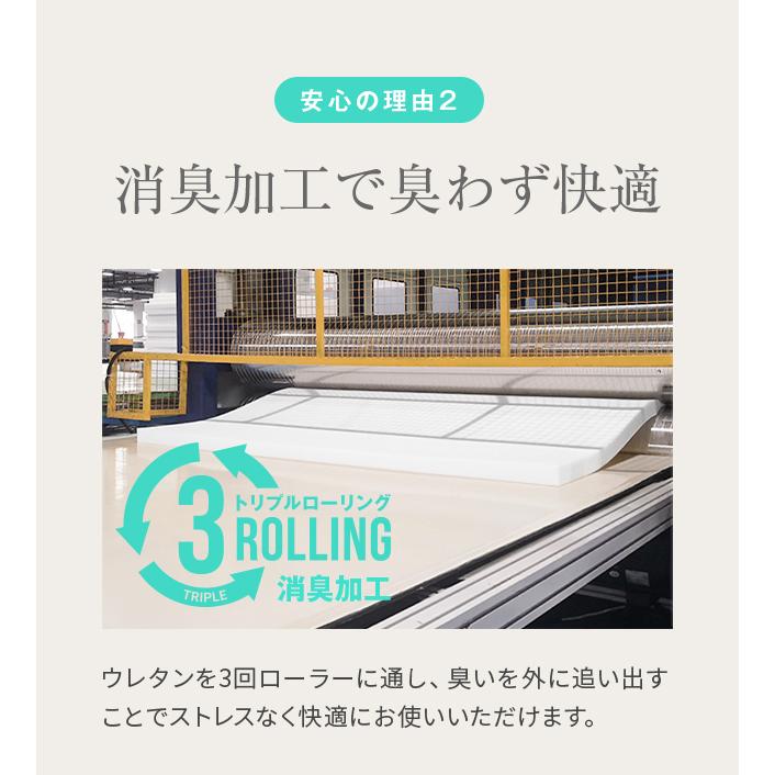 三つ折マットレス スタンダード+消臭タイプ シングル モダンデコ | MODERN DECO | 18