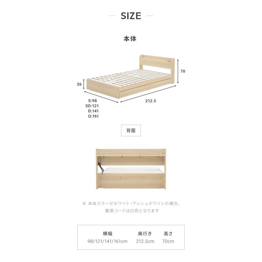 MODERN DECO（モダンデコ） ベッド ベッドフレーム シングル 収納付き