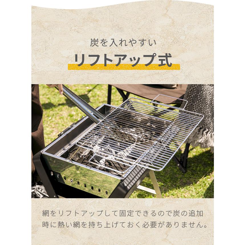 AND・DECO バーベキューコンロ 折りたたみ ラージサイズ BBQコンロ