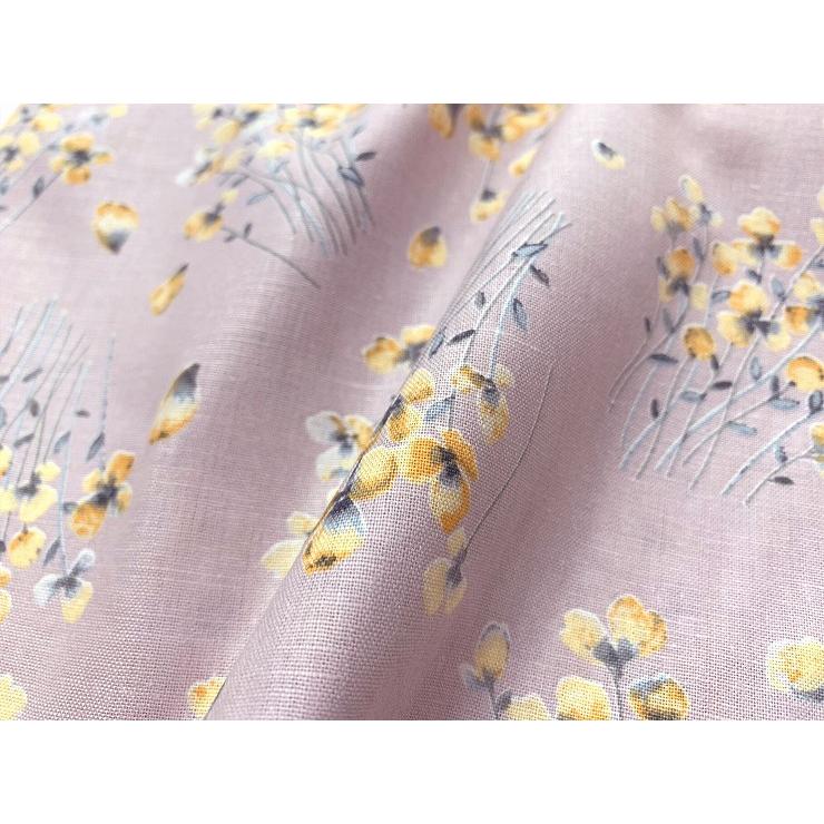 生地 日本製 momen-t モーメント 花柄 綿麻ソフリー加工 新柄 生地幅