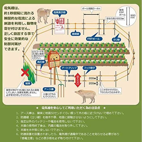 エリアヨリ線 200m AP-YR105-2 アポロ電気柵 電柵 : ドンドン