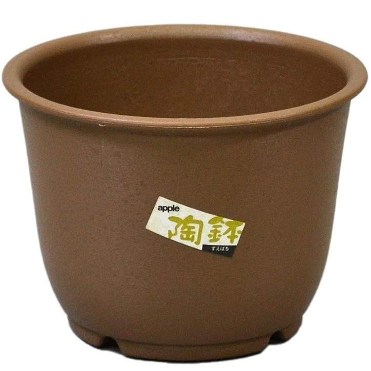 陶鉢 輪型5号 きん茶 アップルウェアー 植木鉢 プランター サボテン コーデックス アガベ｜dondon-a