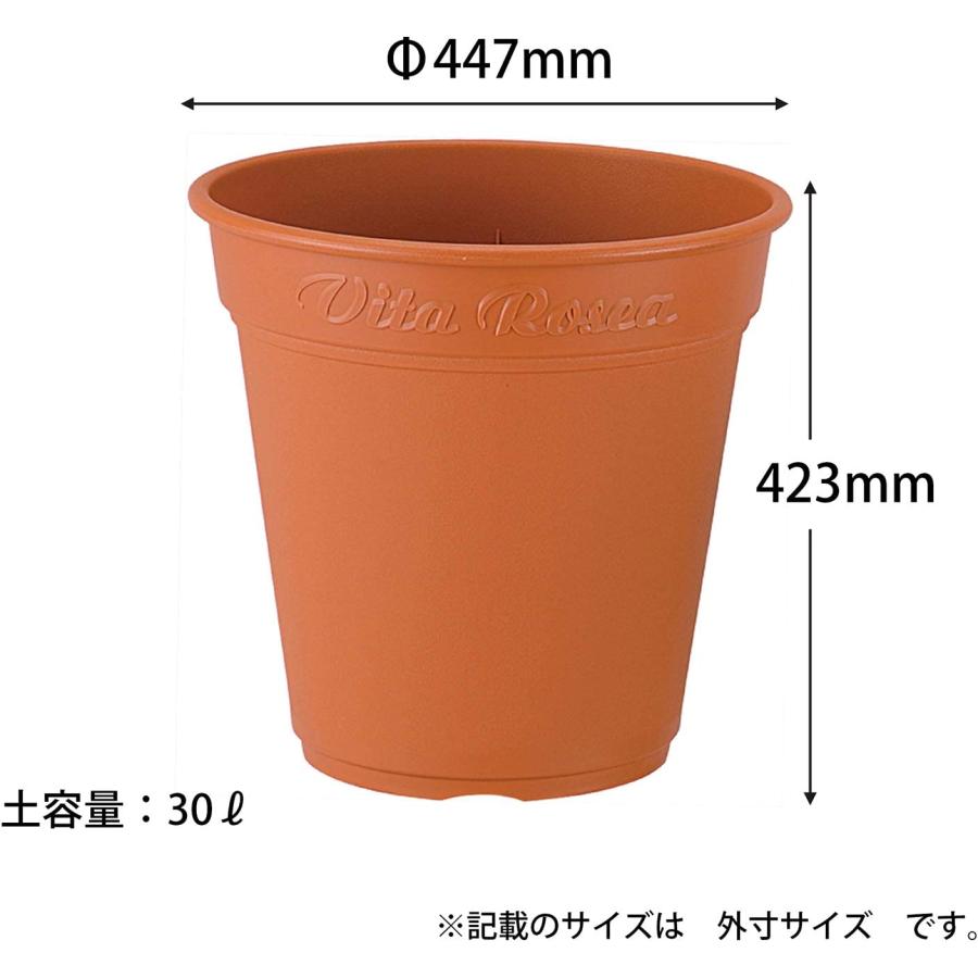 園芸用品 ロゼアポット450型 テラコッタ 8個セット