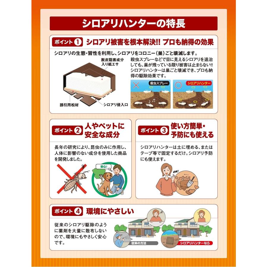 シロアリハンター 6個入 イカリ消毒 白蟻駆除 シロアリ シロアリハンター 6個入 イカリ消毒 白蟻駆除 シロアリ