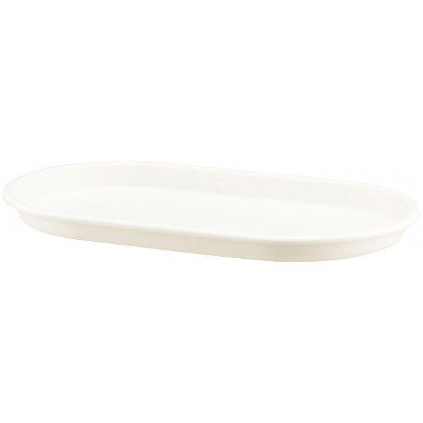 グロウプレート オーバル 25型 ホワイト 大和プラスチックグロウコンテナ オーバル 蓋 鉢皿｜dondon-p