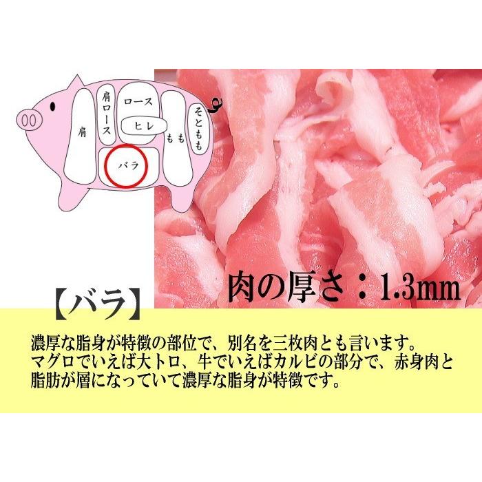 極上 霜降り 新潟 豚肉 夢味豚 バラ しゃぶしゃぶ用 1kg｜dongriya｜06