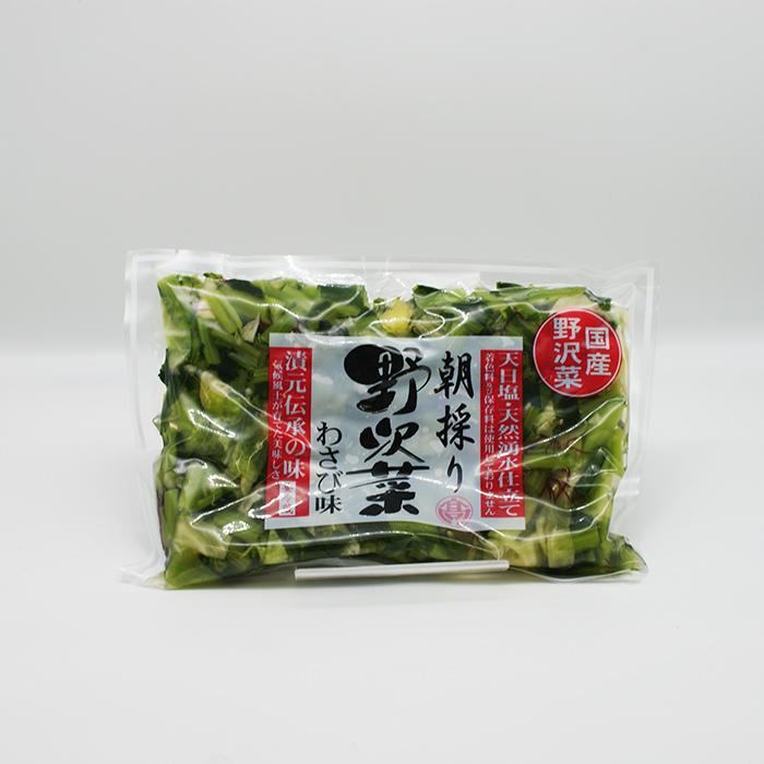 信州長野県のお土産 漬物 クール商品 朝採り野沢菜わさび味