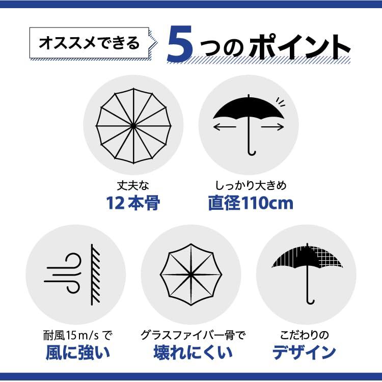 Wpc. ワールドパーティー 2024 ビニール傘 UNISEX PLASTIC 12K UMBRELLA グレー 親骨63cm 手開き 持ち手 グリップ 木目調 透明 UX06-001-001 (ラッピング不可)｜donguri-tree｜04