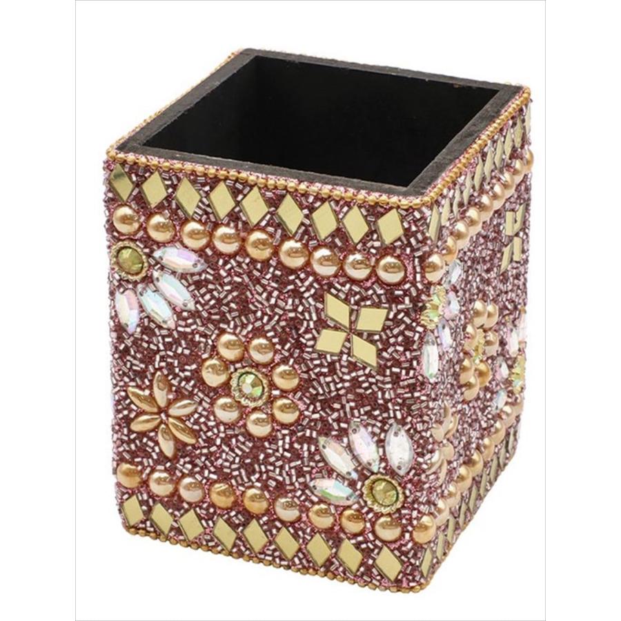 トモコーポレーション ビーズペンスタンド ピンクベージュ (プレゼント 入園祝い 入学祝い かわいい おしゃれ お返し) | 