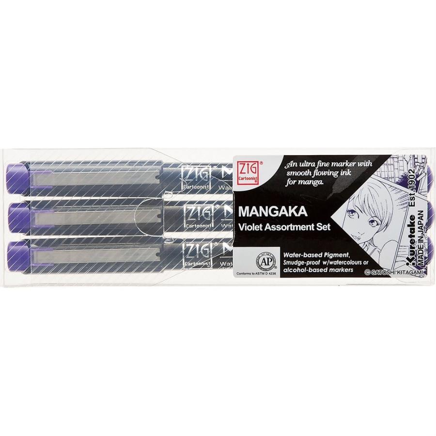 呉竹 くれたけ 水性ペン ZIG CARTOONIST MANGAKA 線描きペン CNM 3VVL × 3本 :4901427223590:生活雑貨  どんぐりの木 - 通販 - Yahoo!ショッピング