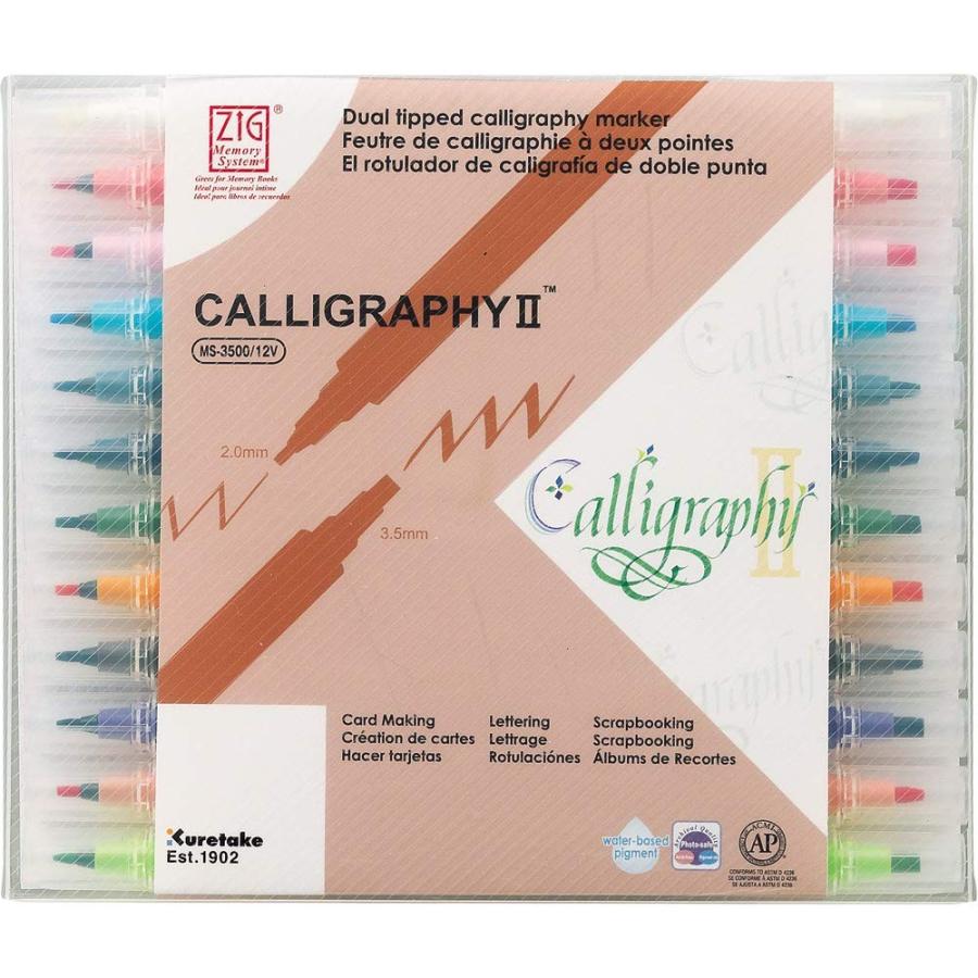 日本最大級 呉竹 くれたけ 水性ペン Zig Ms カリグラフィー Ii 12色 Ms 3500 12v 6本 早割クーポン Traumazim Com