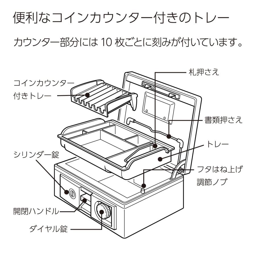KOKUYO コクヨ 手提げ金庫 ダイヤル付 B5 緑 CB-12G_2